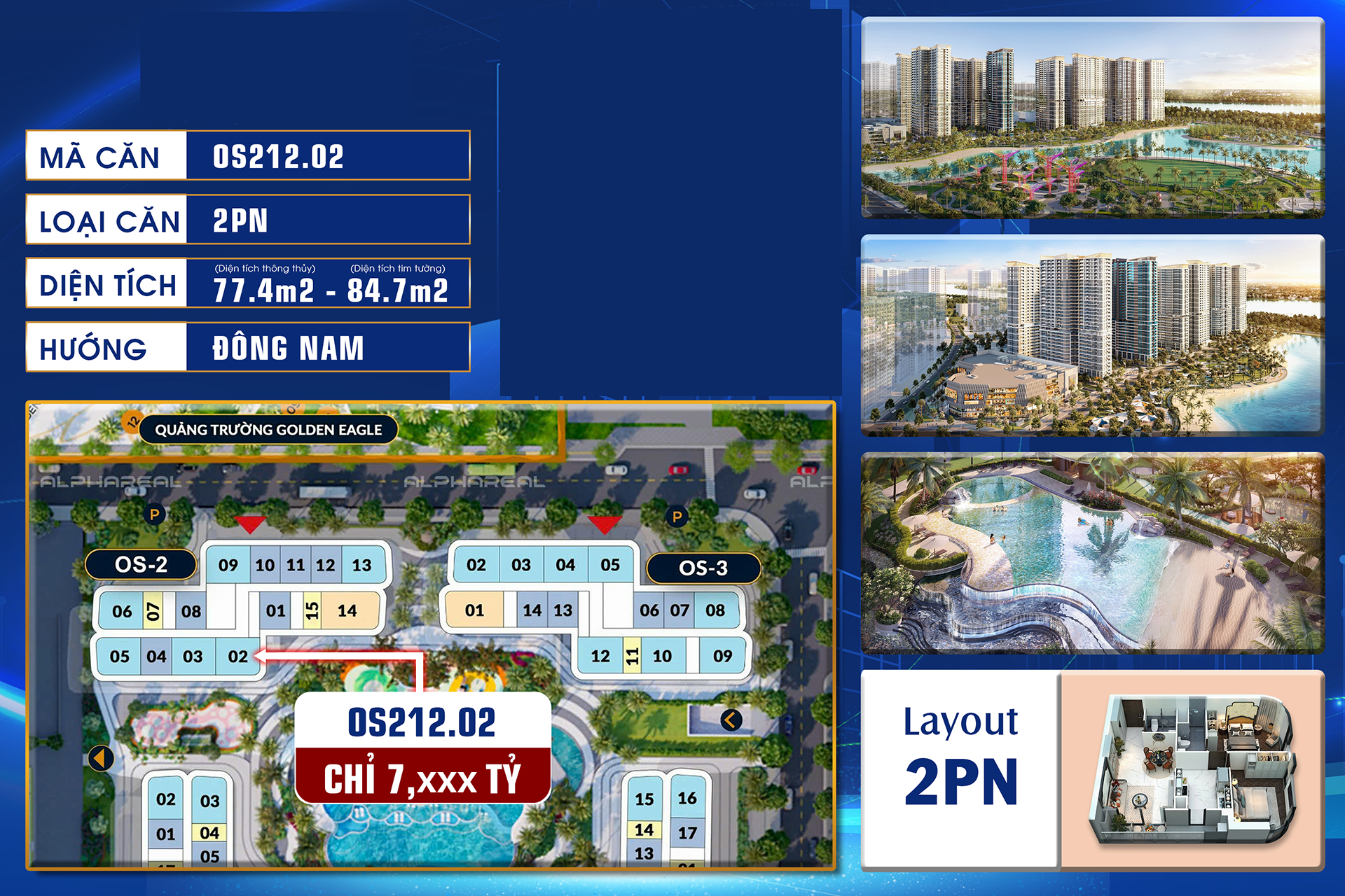 Căn hộ tòa OS-2 phân khu The Opus One từ chủ đầu tư_OS2.12.02