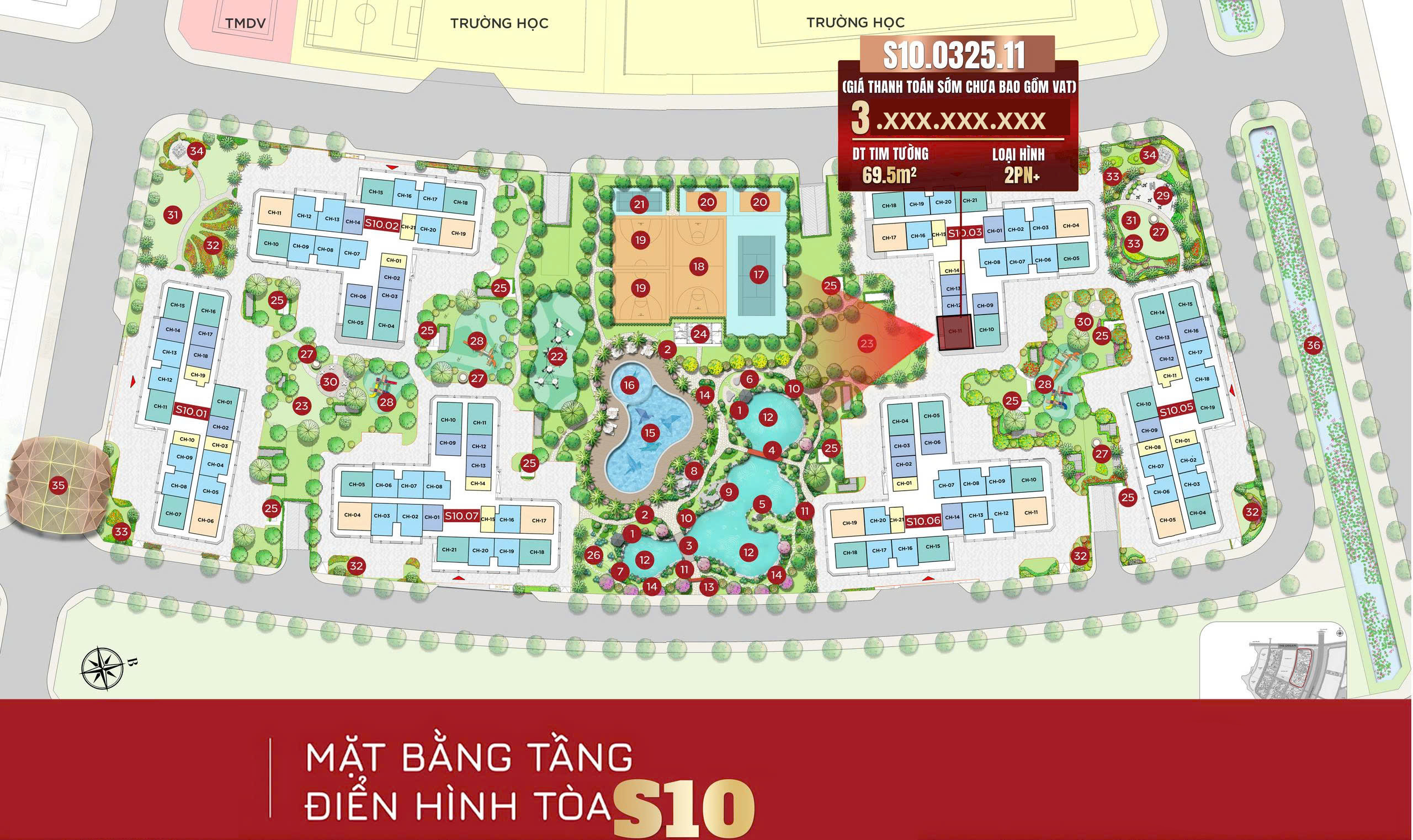 Căn hộ tòa S10 phân khu The Origami từ chủ đầu tư_S10.0325.11